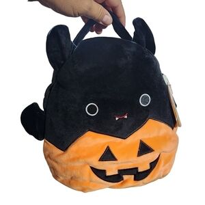 Nwt Emily Bat Squishmallows treat pail Halloween bag bat in pumpkin